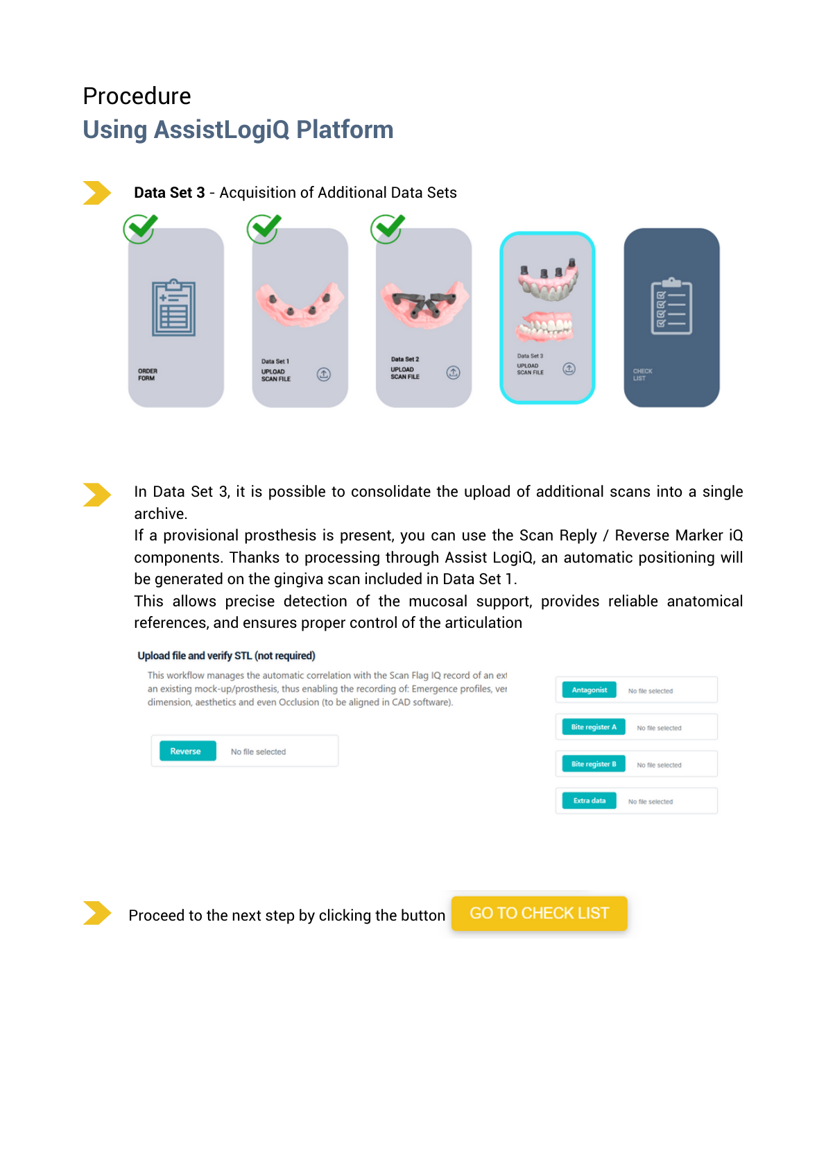 AssistLogiQ – Data Set 3: doplňkové skeny a práce s provizoriem