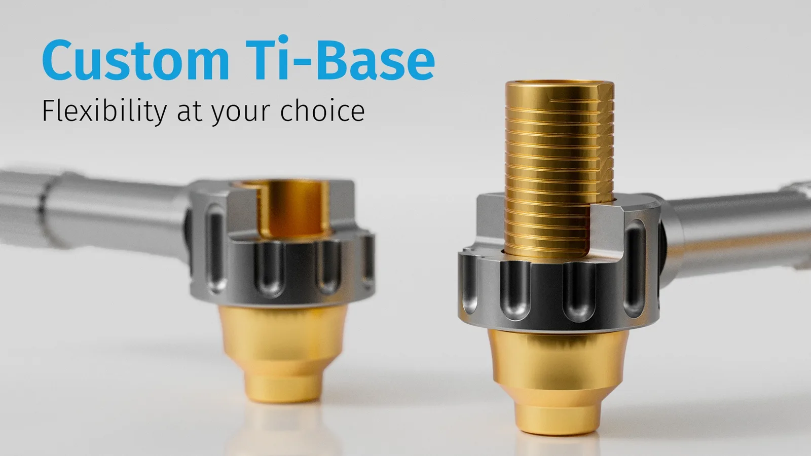Custom Ti-base IPD s vodicím nástrojem a fixačními šrouby