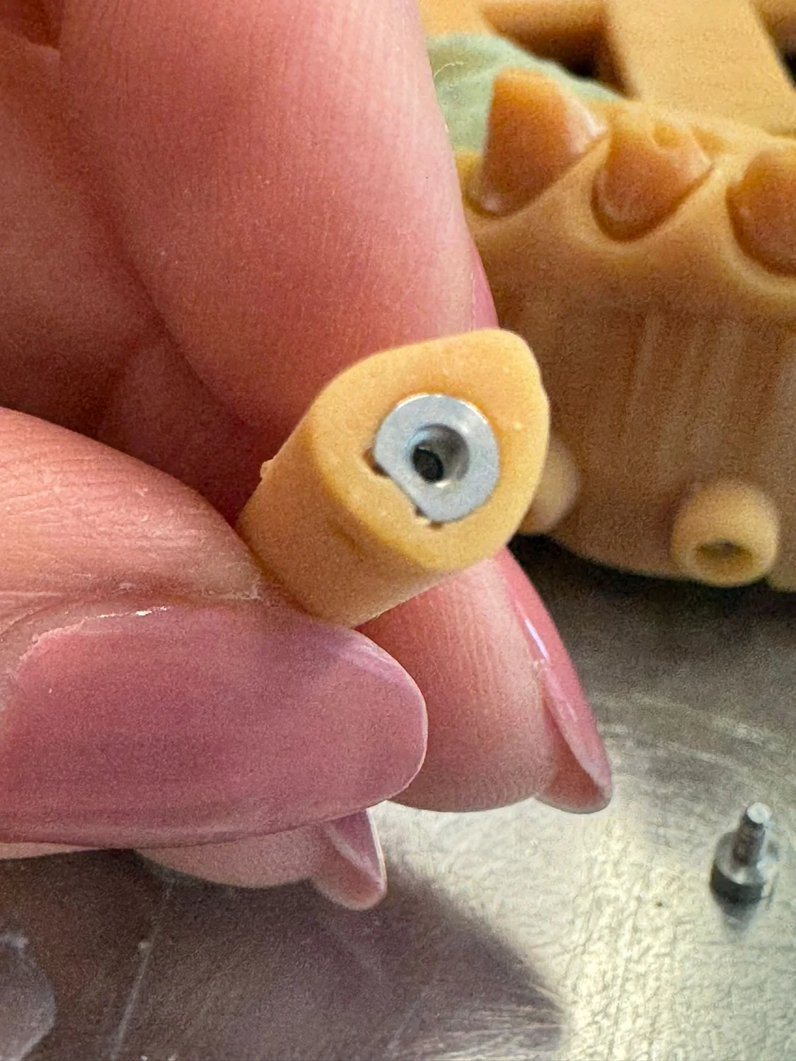 Praktická kontrola dosedu insertu ve vytištěném pahýlu Stump Die 3D