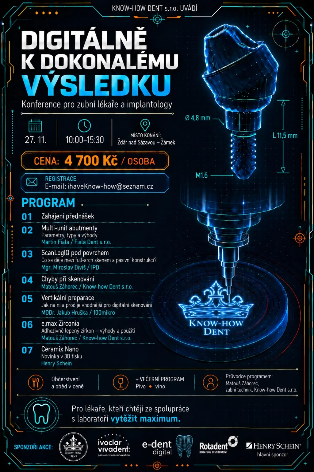Konference Digitálně k dokonalému výsledku, 27. listopadu 2026, Zámek Žďár nad Sázavou